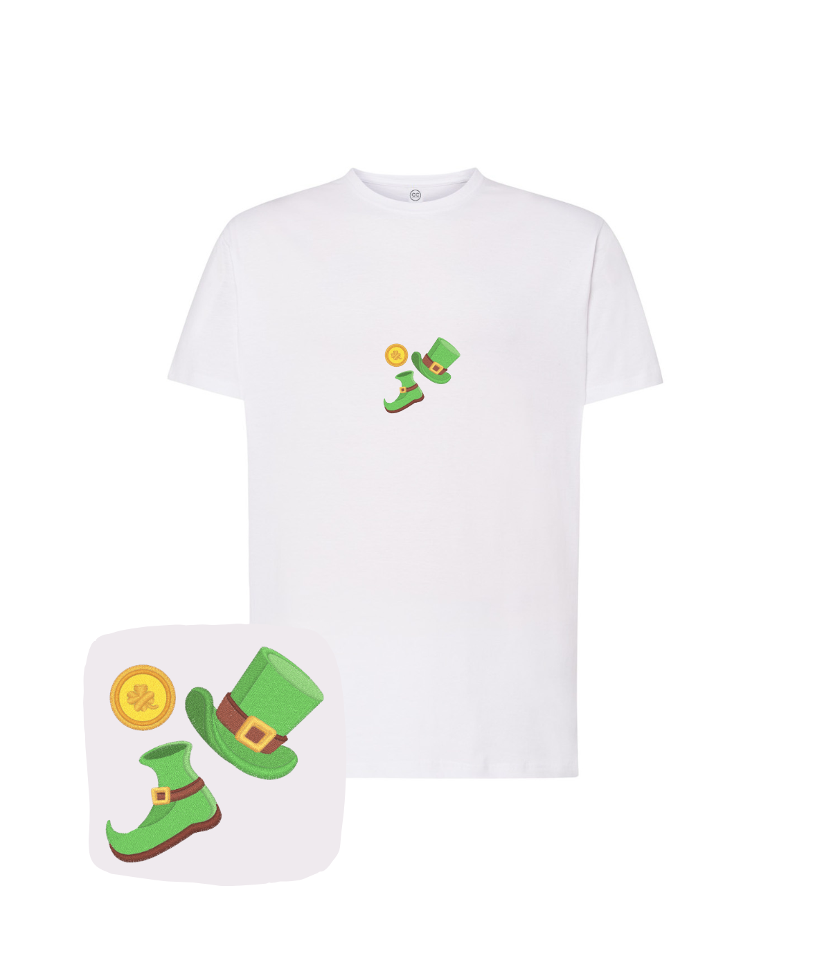 Koszulka z haftem St. Patrick's Day – koszulka st-patricks-day damska, kobiecy krój