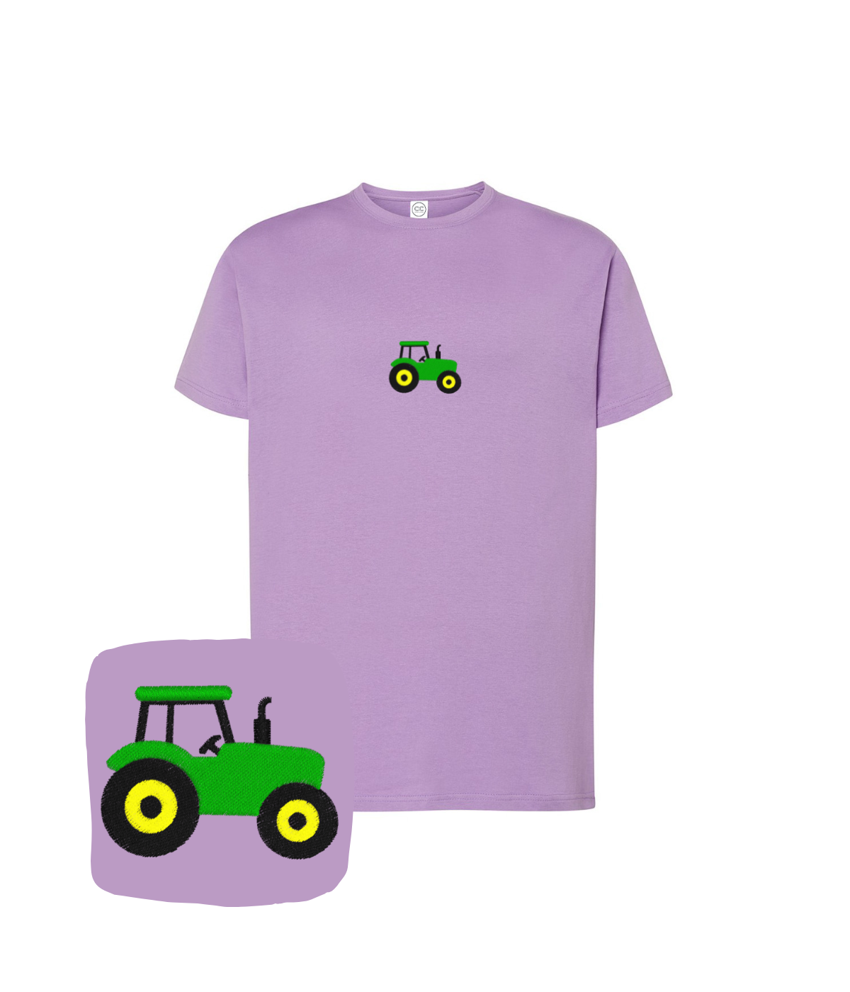Koszulka z haftem traktora – koszulka traktor unisex, dla każdego