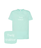 Personalizowana koszulka z haftem traktora z twojego zdjęcia – unikalna koszulka traktor, projekt na zamówienie