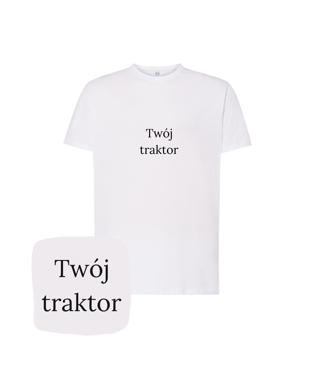 Personalizowana koszulka z haftem traktora z twojego zdjęcia – koszulka z napisem traktor, personalizacja