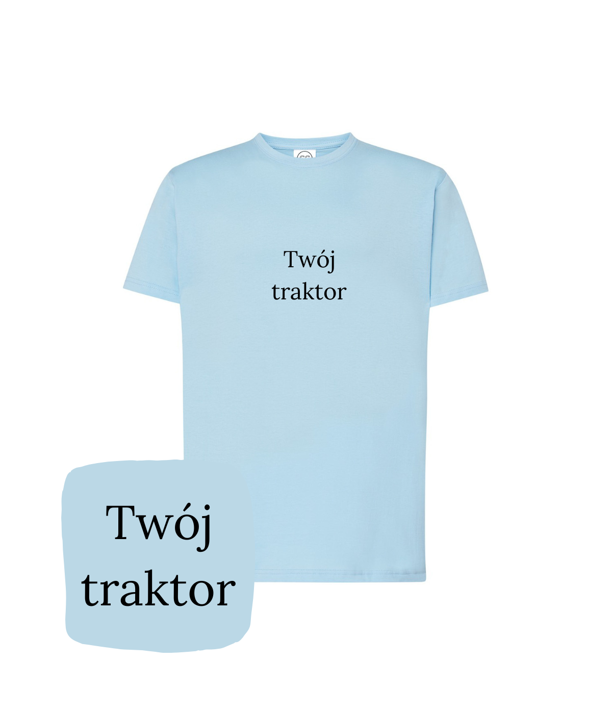 Personalizowana koszulka z haftem traktora z twojego zdjęcia – koszulka traktor haft komputerowy, trwałe wykończenie
