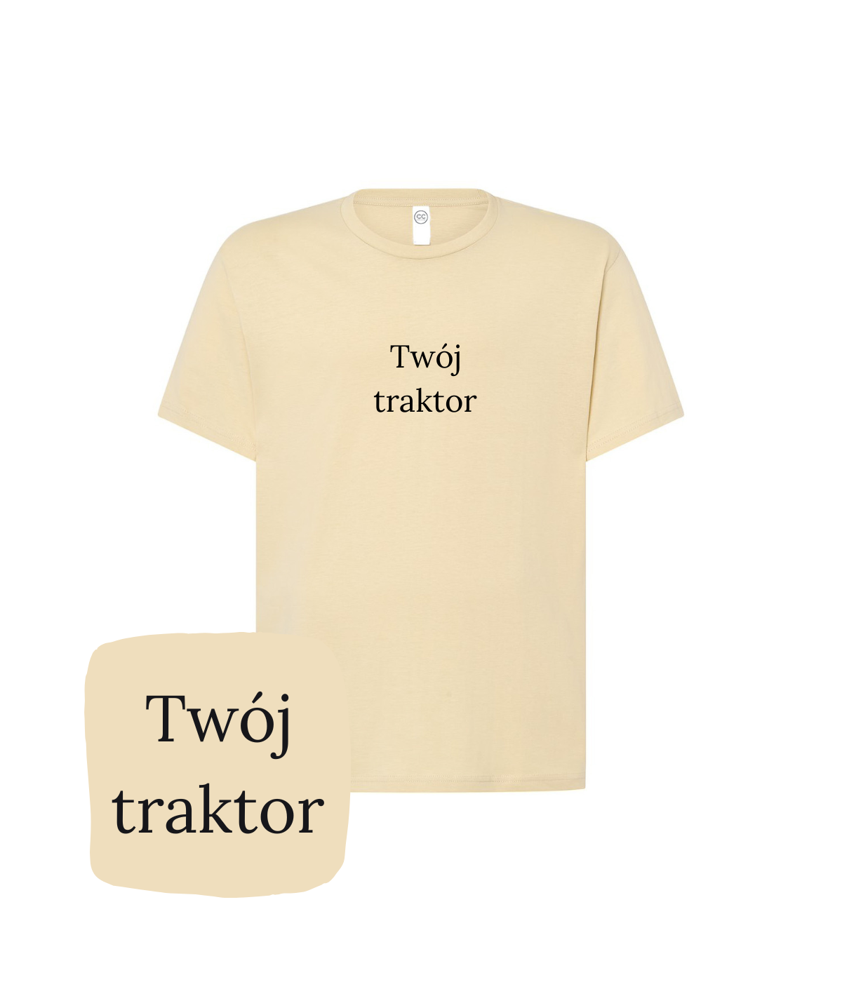 Personalizowana koszulka z haftem traktora z twojego zdjęcia – lekka koszulka traktor, przyjemna w dotyku