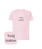 Personalizowana koszulka z haftem traktora z twojego zdjęcia – minimalistyczna koszulka traktor, subtelna elegancja