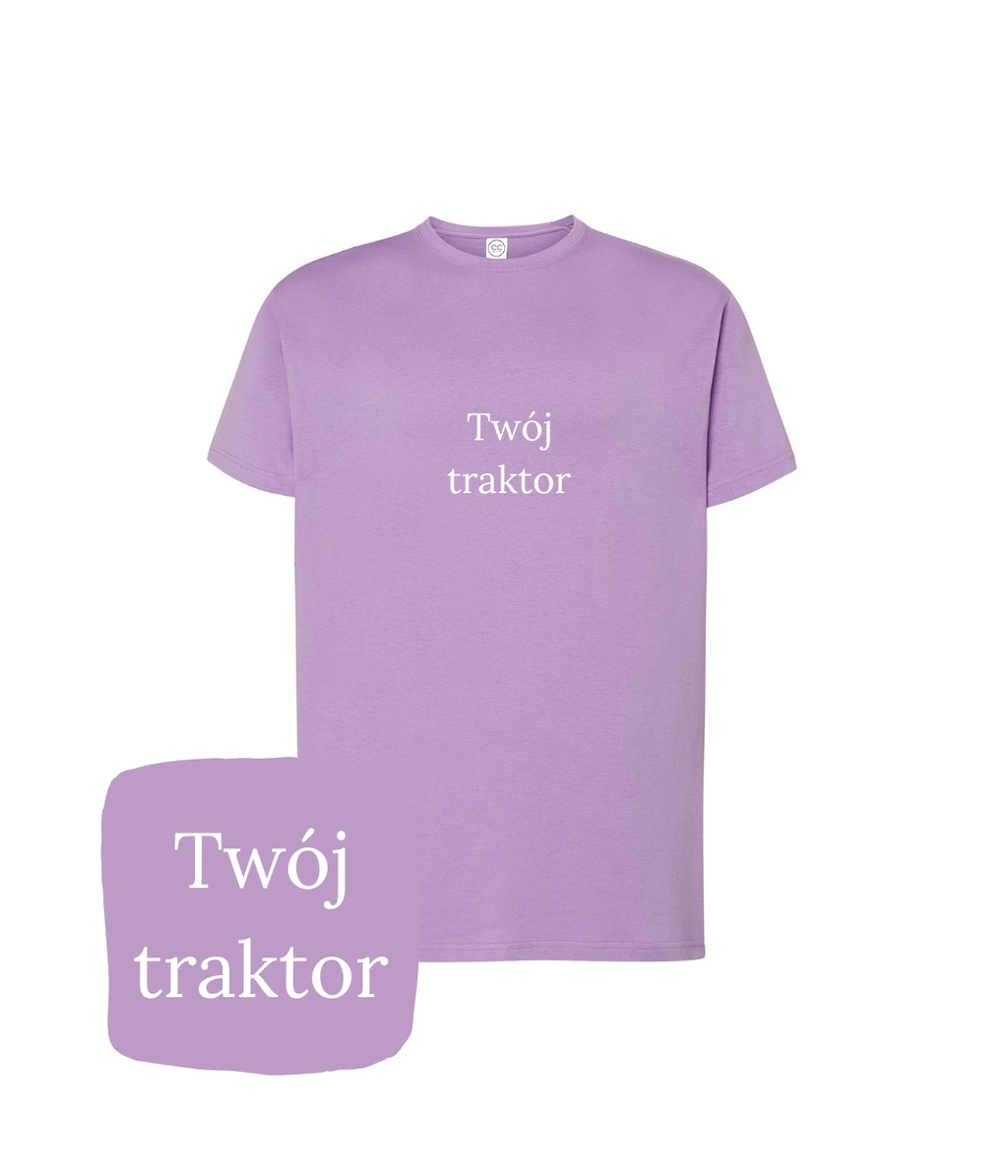 Personalizowana koszulka z haftem traktora z twojego zdjęcia – koszulka z haftem traktor, klasyczny krój