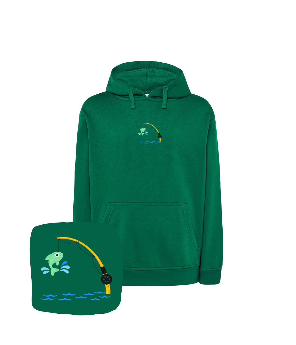 zielona personalizowana bluza z haftem