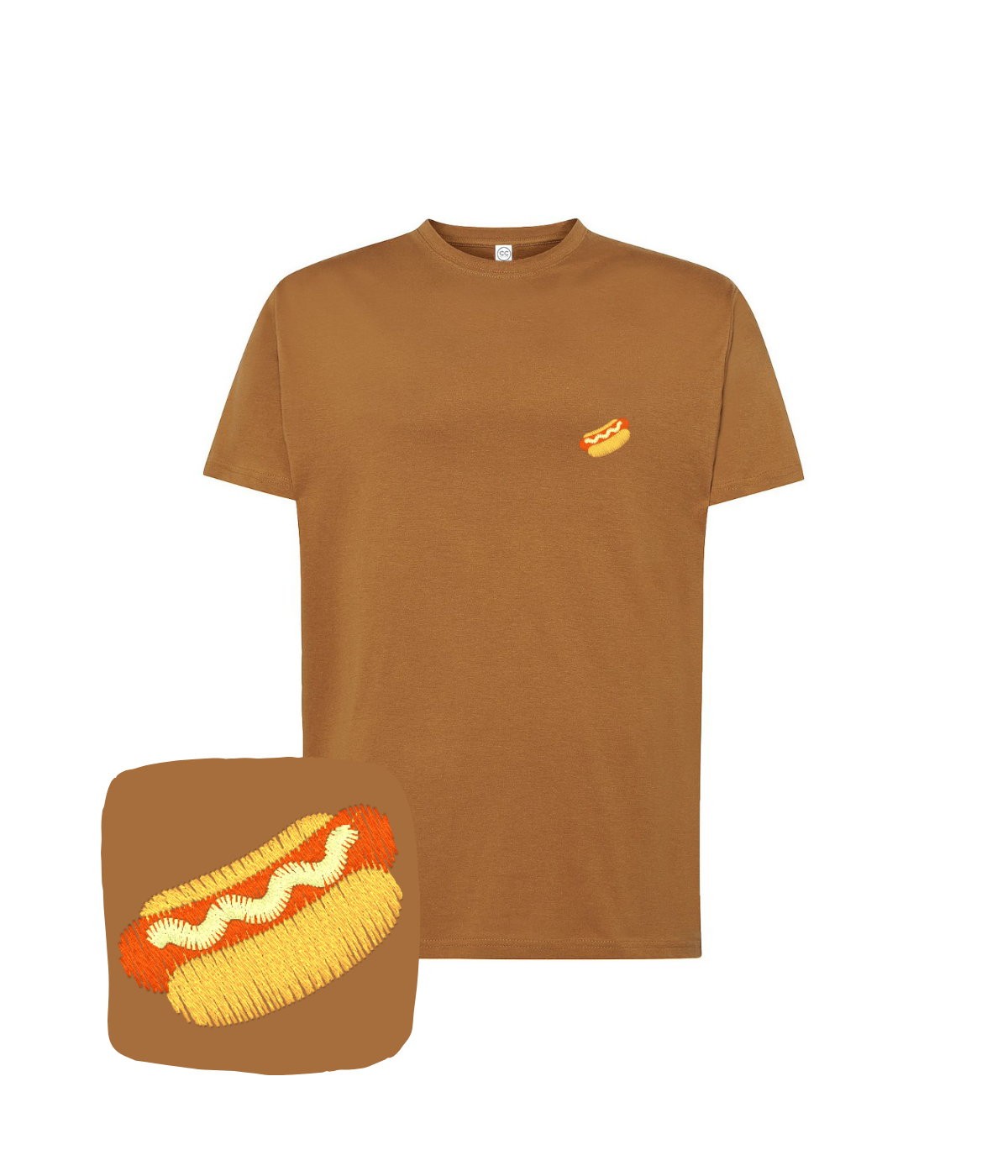 Koszulka z haftem hot doga  – koszulka hot dog odzież firmowa z haftem komputerowym