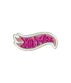 Pink "Hot Mess" embroidered T-shirt by CustomClothes.pl, featuring stylish embroidery on soft cotton fabric.
