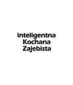White T-shirt with embroidered text "Inteligentna Kochana Zajebista" by CustomClothes.pl, close-up of the detailed embroidery.