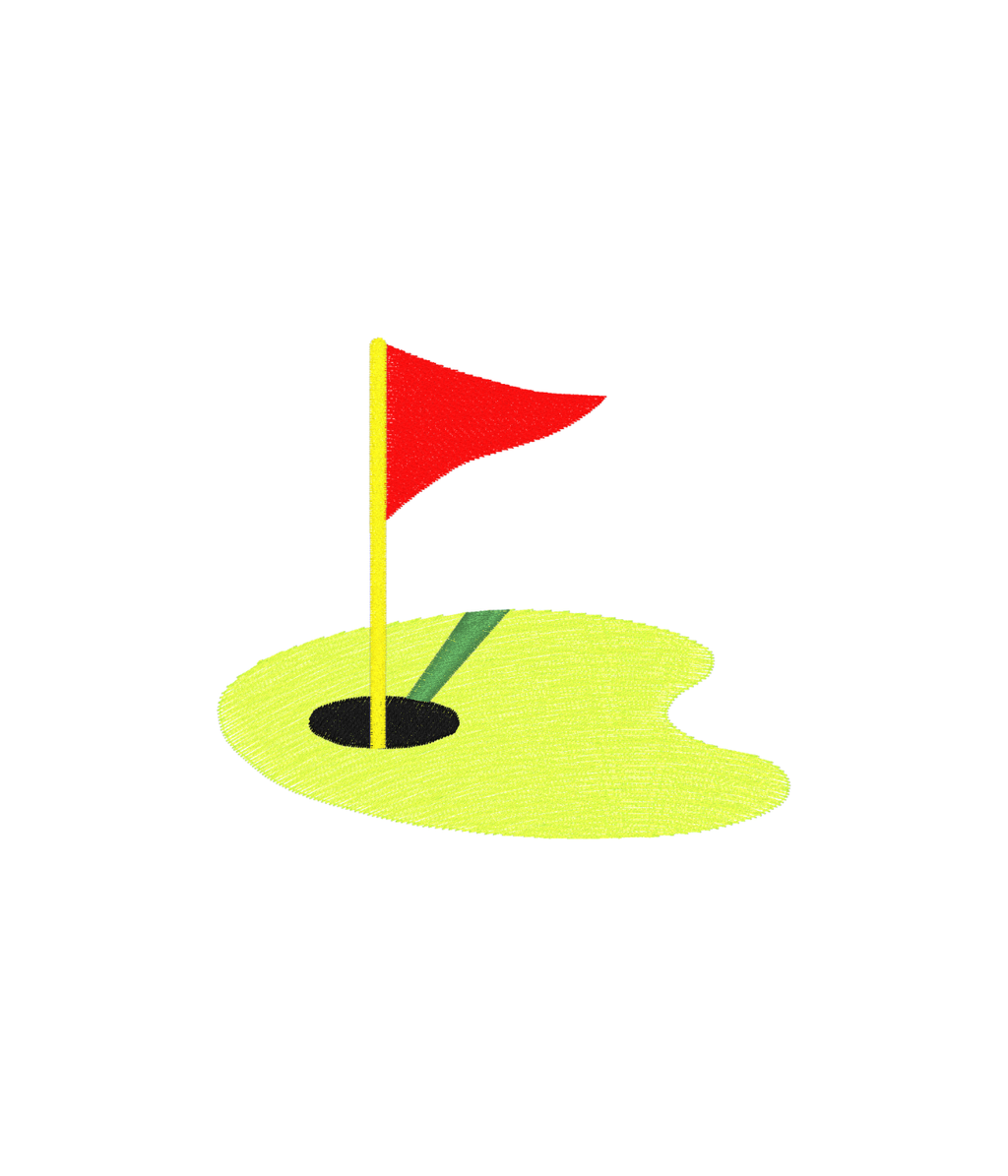 Koszulka z haftem dołka golfowego – koszulka z wzorem dołek golfowy, unikatowy haft