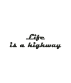 Black t-shirt with embroidered "Life is a highway" text from CustomClothes.pl, featuring detailed embroidery on the front.