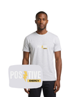 Koszulka z haftem Positive Energy w kolorze szarym - wyjątkowy prezent z haftem komputerowym od 1 sztuki