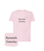 Fioletowa koszulka z haftem rysunku dziecka - prezent na ślub, haft komputerowy od 1 sztuki