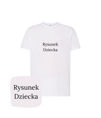 Jasnoszara koszulka z haftem rysunku dziecka - prezent dla malucha, haft komputerowy