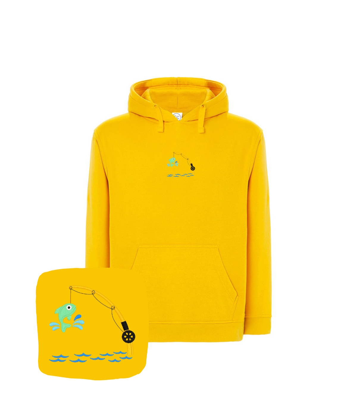 żółta bluza z nadrukiem logo