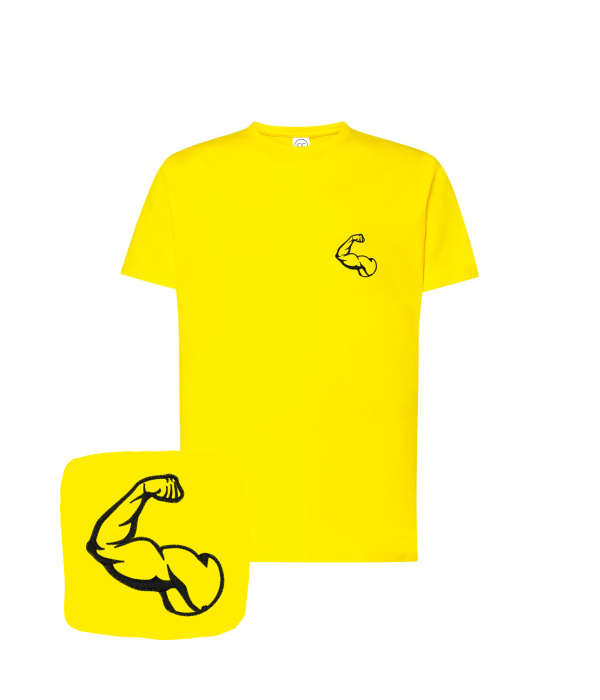Koszulka z haftem bicepsa – modna koszulka biceps, streetwear