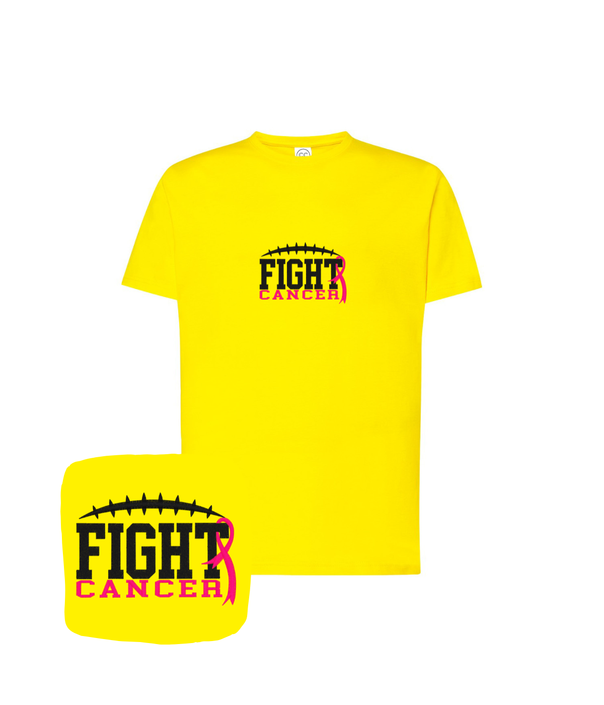 Koszulka z haftem Fight Cancer – koszulka fight cancer haft ze zdjęcia, wzruszający prezent