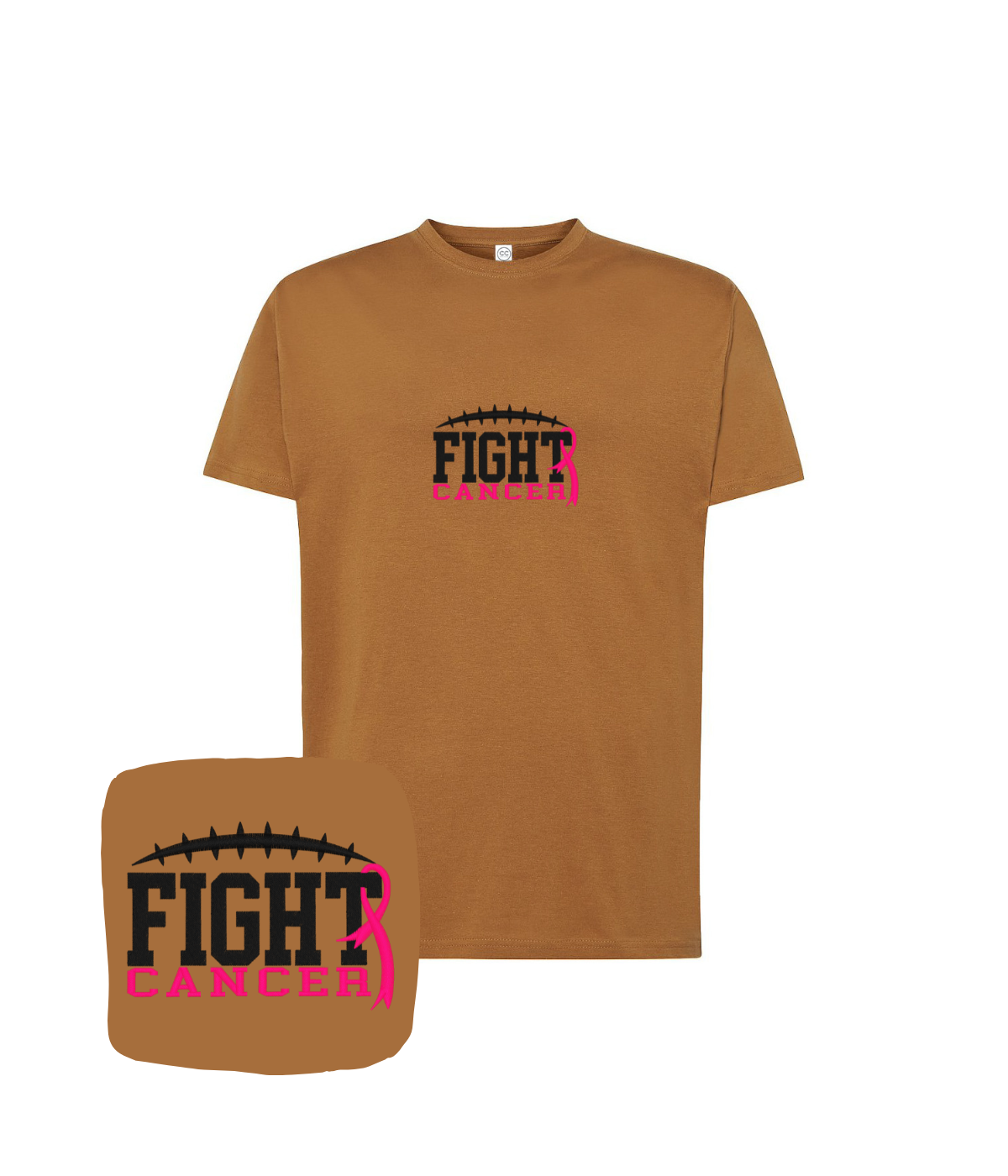 Koszulka z haftem Fight Cancer – koszulka ze zdjęciem fight cancer przerobionego na haft komputerowy