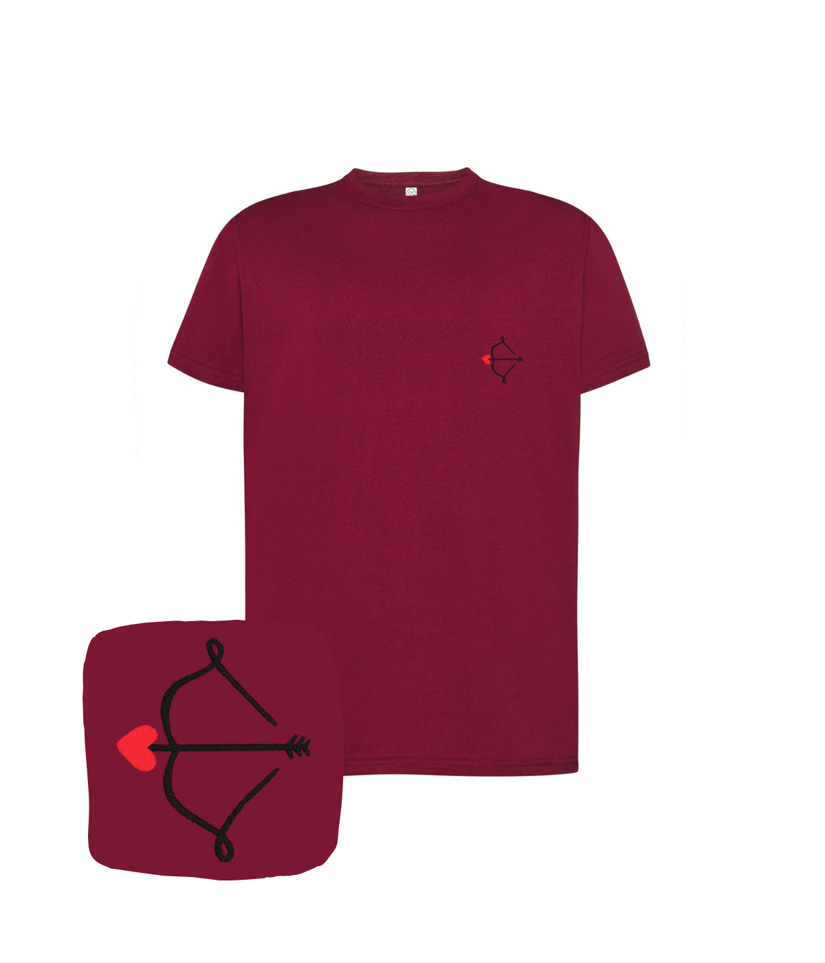 Koszulka z haftem łuku amora – stylowa koszulka łuk amora, casual look