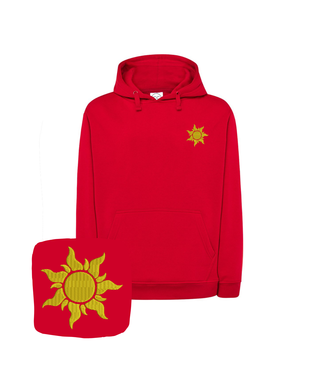 Personalized CustomClothes.pl sun embroidery sweatshirt with detailed sun design, ideal for a unique gift or casual wear.