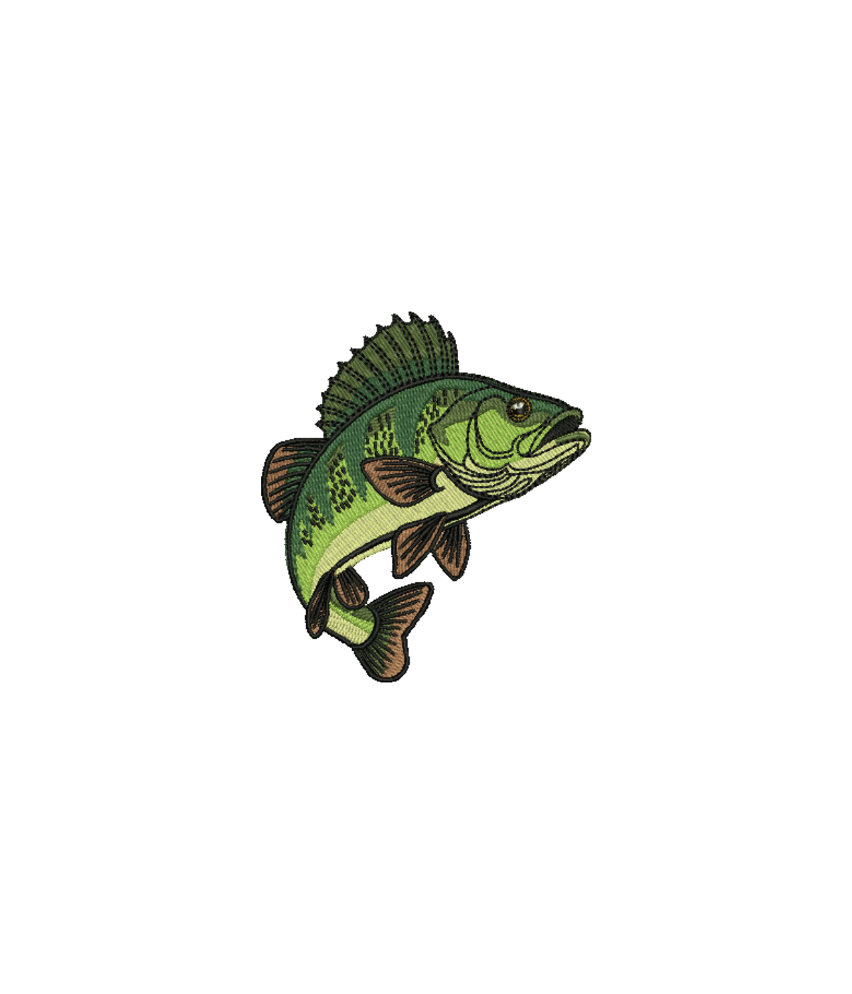 CustomClothes.pl fishing sweatshirt with embroidered fish, featuring a detailed perch design on a casual blue hoodie.