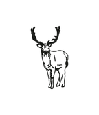 CustomClothes.pl sweatshirt featuring a deer outline embroidery, casual long-sleeve bluza with detailed animal design.