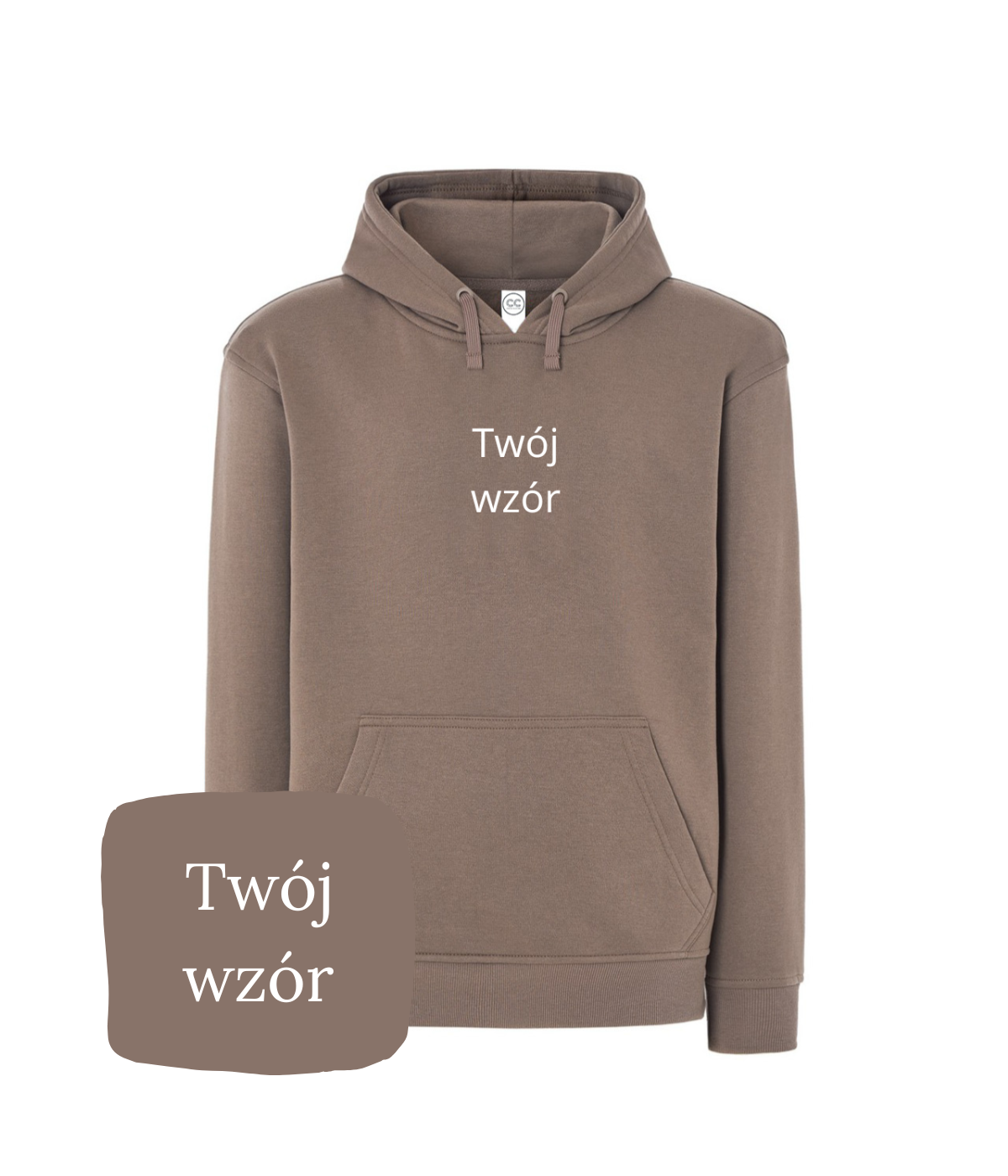 Personalized CustomClothes.pl hoodie with custom embroidery from your photo, featuring a soft fabric and detailed design.