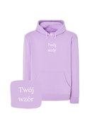 Personalized CustomClothes.pl hoodie with custom embroidery featuring a photo, casual style, front view, soft fabric.