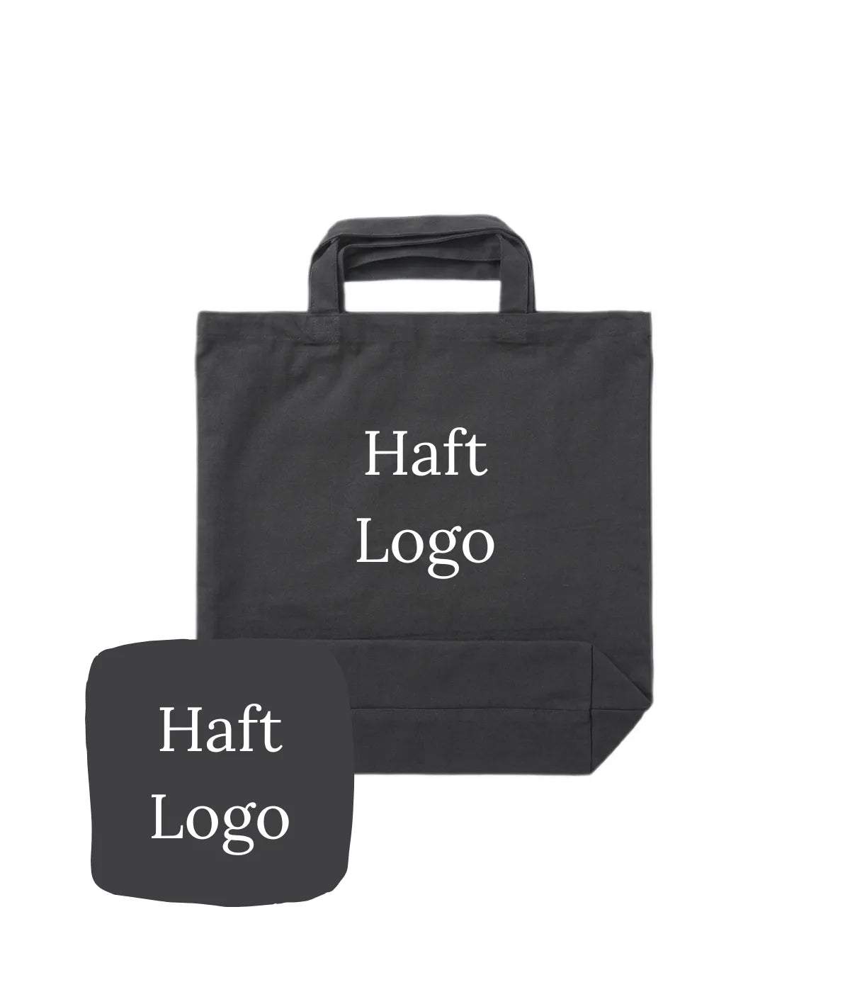 czarna torba z dnem- haft logo