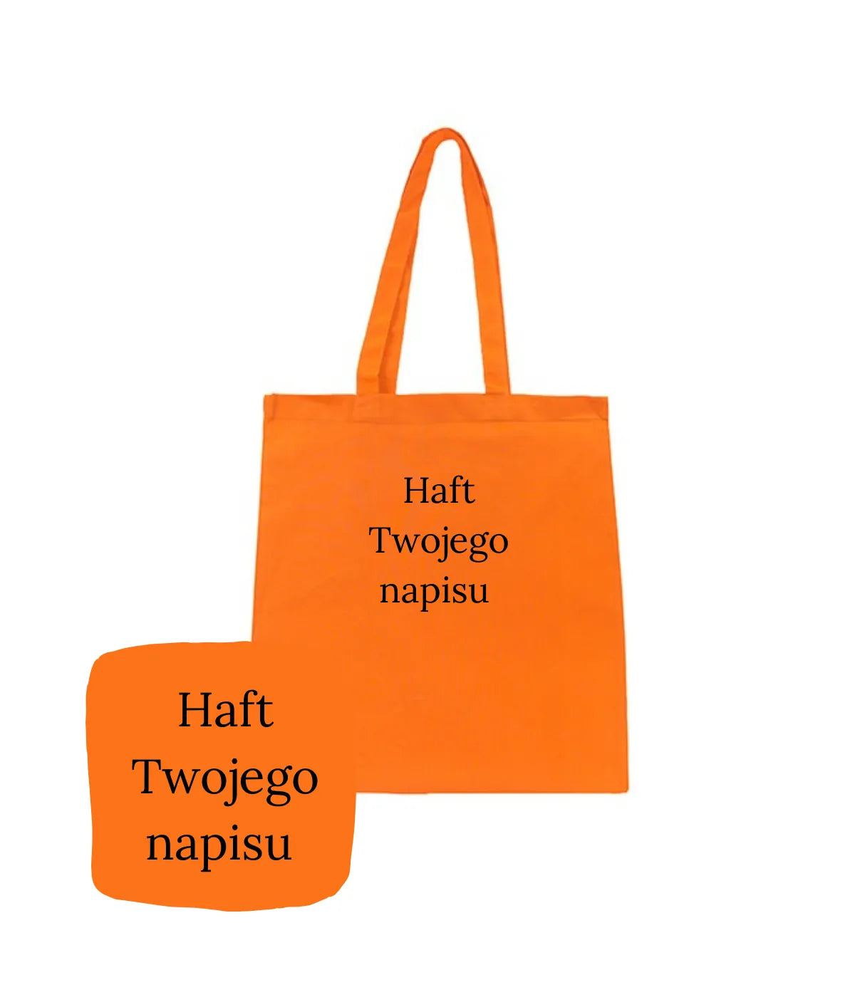 Personalizowana torba zakupowa z haftem własnego napisu