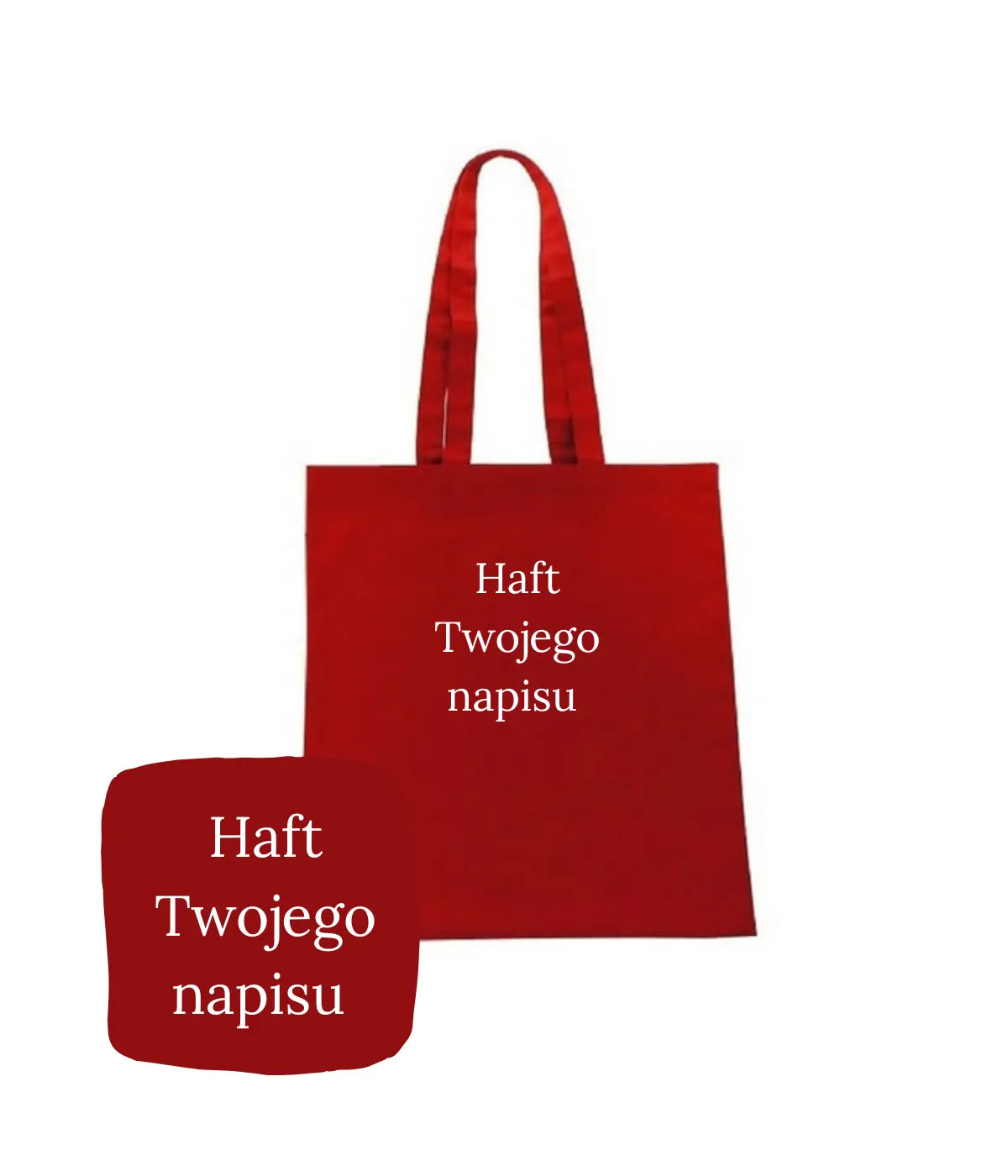 Personalizowana torba zakupowa z haftem własnego napisu