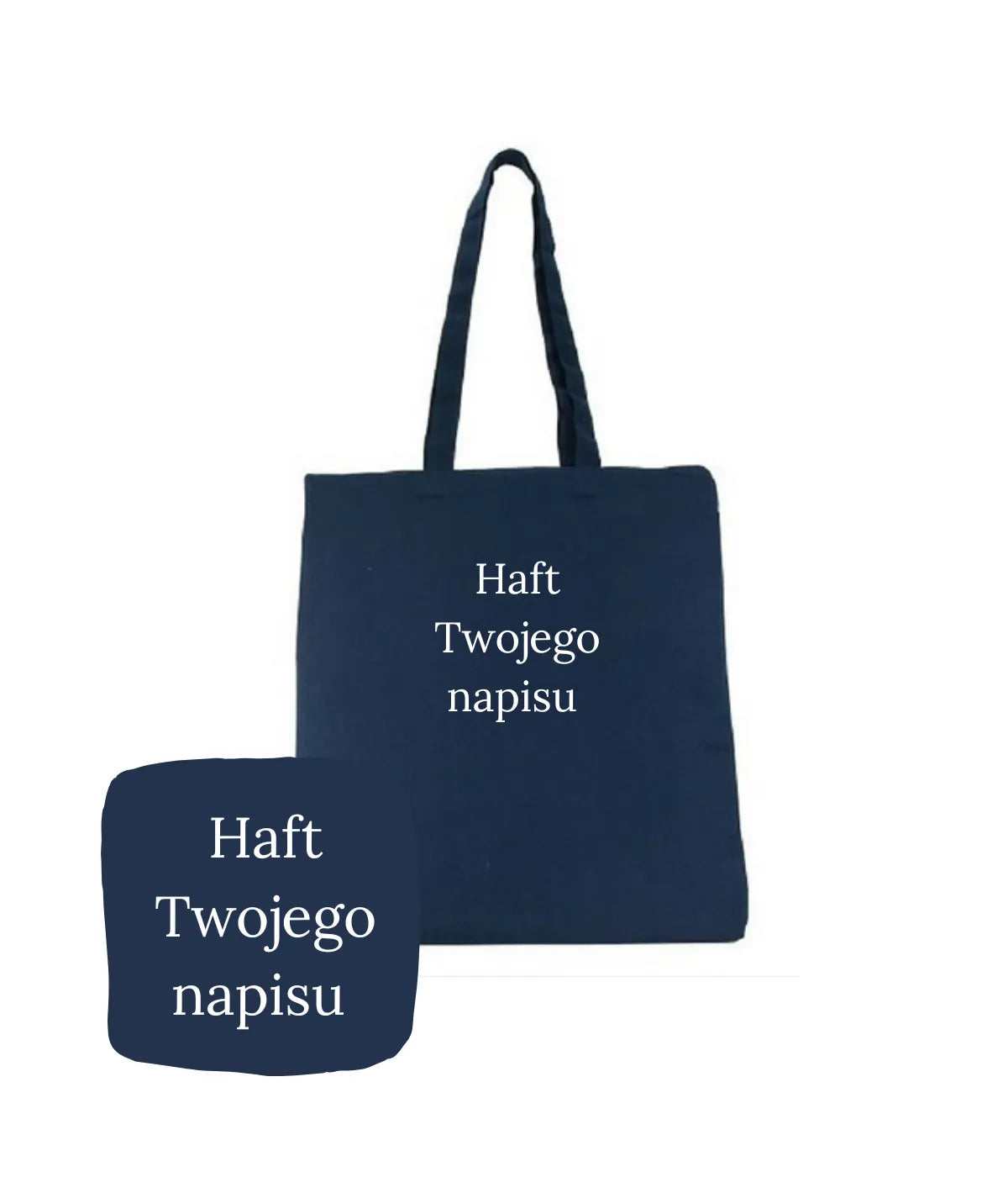 Personalizowana torba zakupowa z haftem własnego napisu