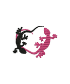 Bluza z haftem jaszczurek dla par